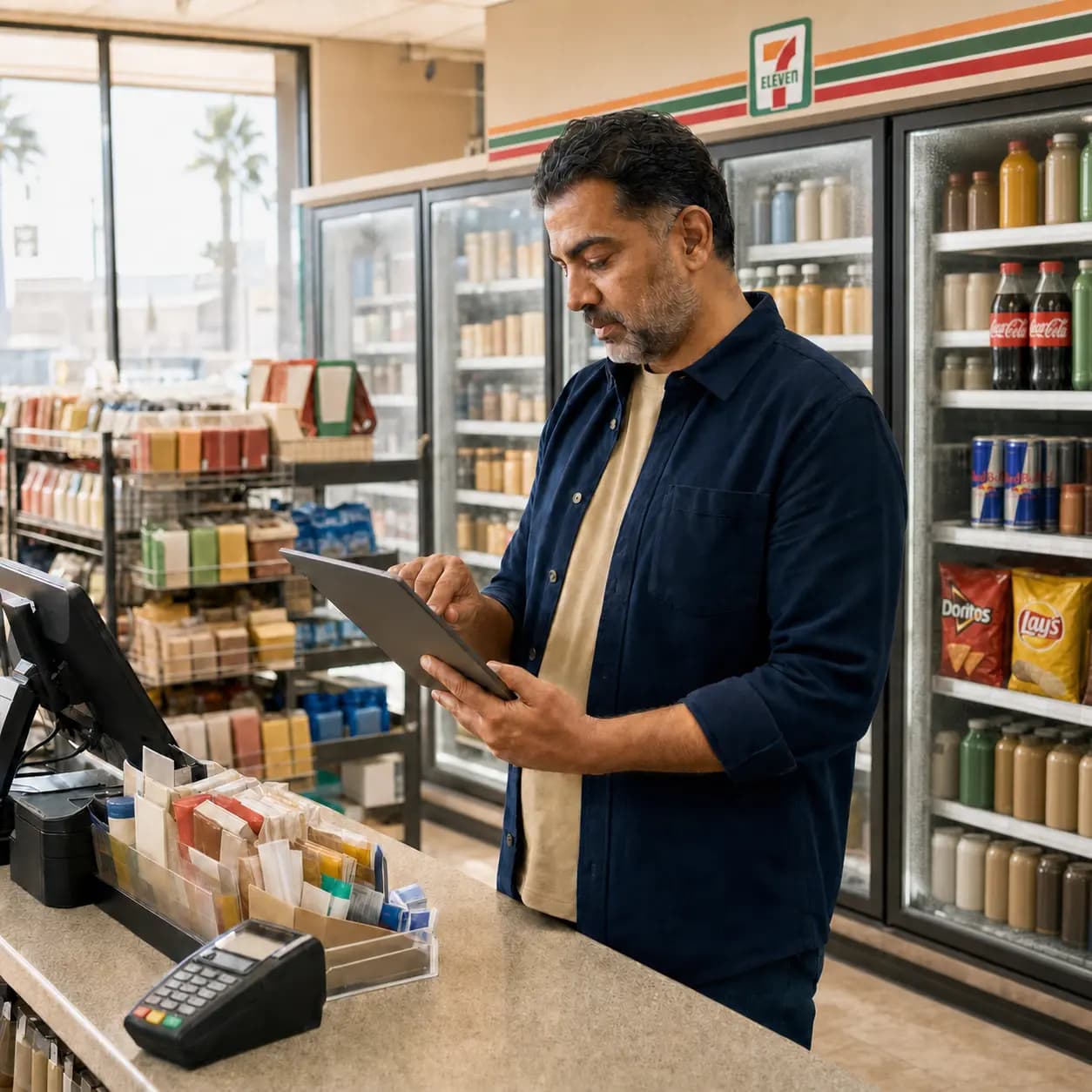 Interior of a California convenience store, the kind of 7-Eleven franchise G&S Accountancy provides accounting and franchise-reporting support for.